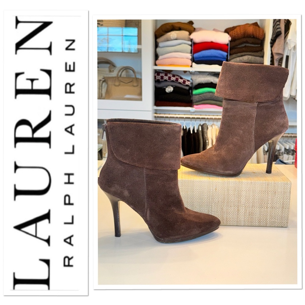 Lauren Ralph Lauren brown suede booties